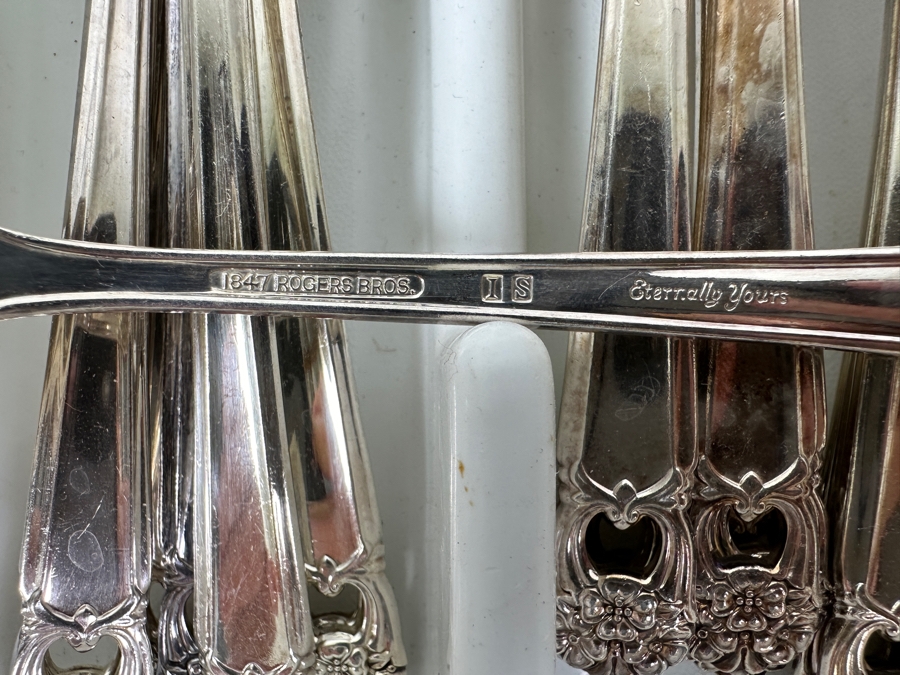 Just Added - Rogers Bros Silverplate Flatware Eternally Yours Pattern Service For 7 [Photo 4]
