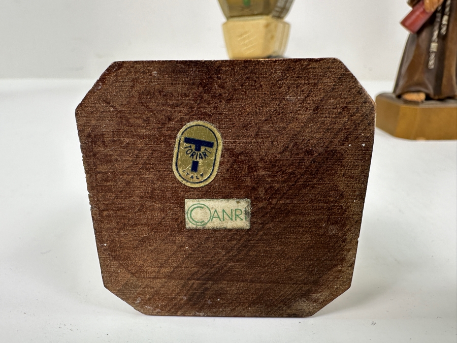 Just Added - (1) Vintage German Wooden Nutcracker 12.5'H And (2) Anri/Toriart Italian Monk Figurines 5.5'H [Photo 9]