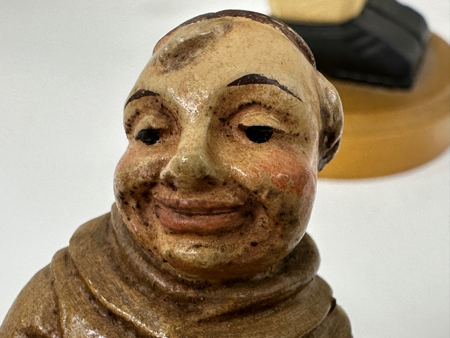 Just Added - (1) Vintage German Wooden Nutcracker 12.5'H And (2) Anri/Toriart Italian Monk Figurines 5.5'H [Photo 11]