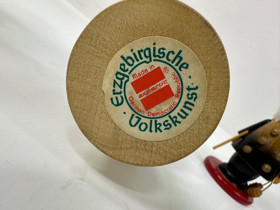 Just Added - (4) Vintage German Folk Art Rauchermann Wooden Incense Smokers - Erzgebirge Region Of Germany - Holds Small Incense Cone - Smoke Curls Out Of Mouth 4.5'H To 6.5'H [Photo 13]