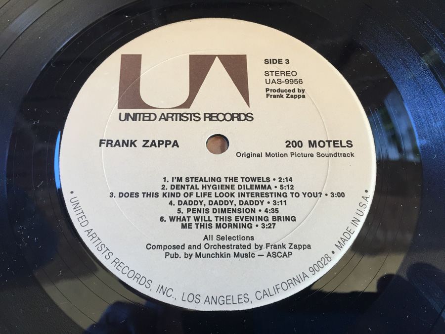 Frank Zappa ‎- 200 Motels - United Artists Records ‎- UAS 9956 [Photo 23]