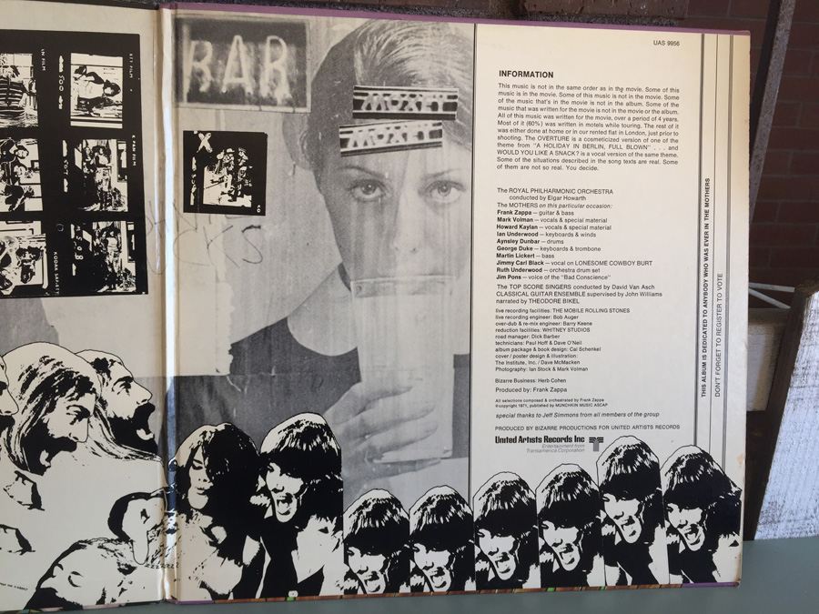 Frank Zappa ‎- 200 Motels - United Artists Records ‎- UAS 9956 [Photo 6]