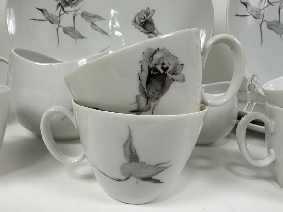 Just Added - Vintage Raymond Loewry For Continental China 'Jet Rose' China Service [Photo 5]