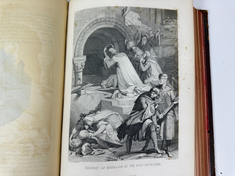 Just Added - Antique 1882 Hardcover Book A Pictorial History Of The World's Great Nations From The Earliest Dates To The Present Time By Charlotte M. Yonge Volume II Selmar Hess Publisher New York (Book Spine Is Damaged) [Photo 7]