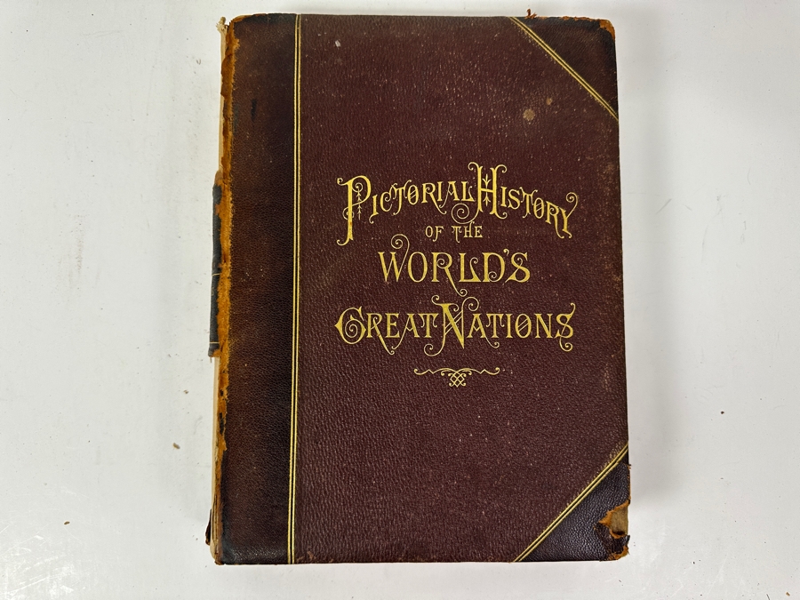 Just Added - Antique 1882 Hardcover Book A Pictorial History Of The World's Great Nations From The Earliest Dates To The Present Time By Charlotte M. Yonge Volume II Selmar Hess Publisher New York (Book Spine Is Damaged) [Photo 8]