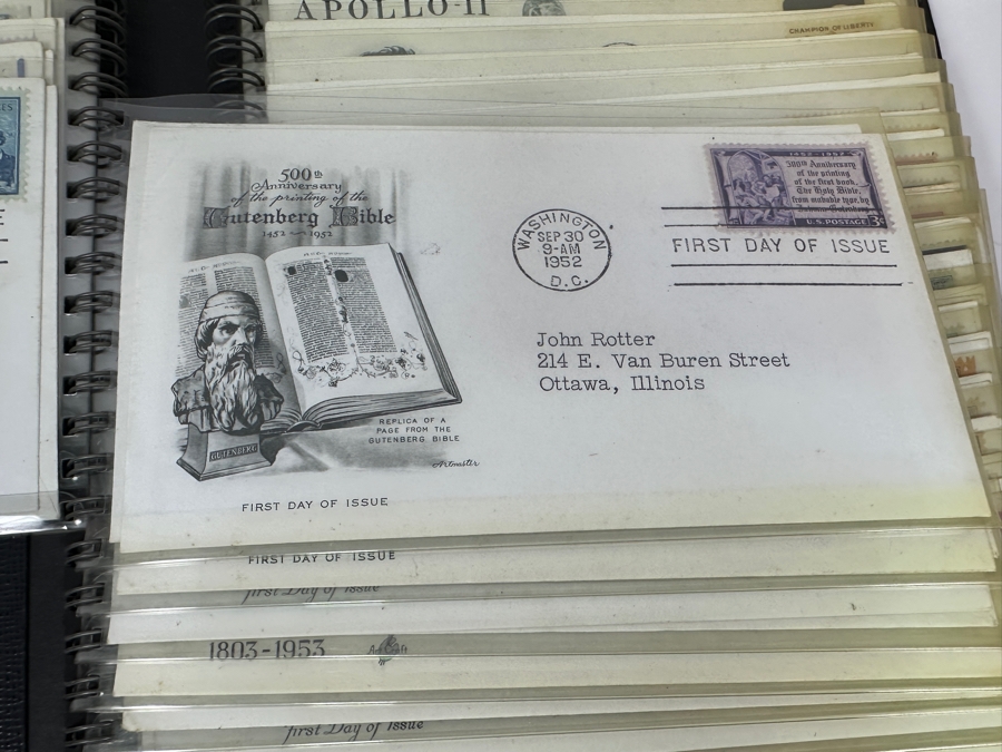 Just Added - Collection Of Mid-Century United States Postal Service First Day Covers First Day Of Issue Stamps Including Space Stamps - See Photos For Sampling [Photo 12]