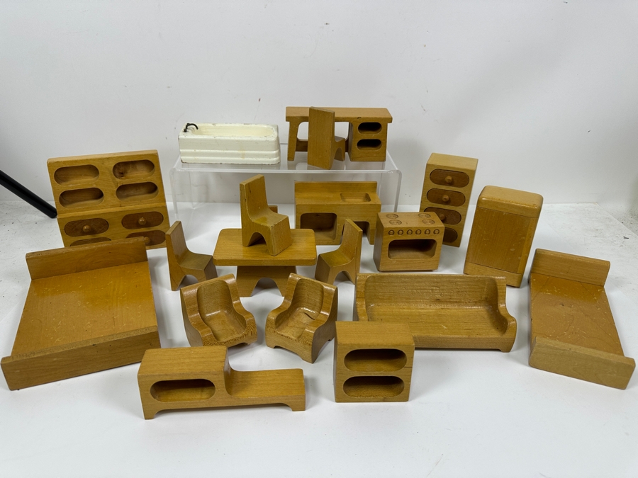 Just Added - Antonio Vitali And Kurt Naef Vintage Mid-Century Modern 'Playforms' Wooden Dollhouse Furniture By Creative Playthings [Photo 2]