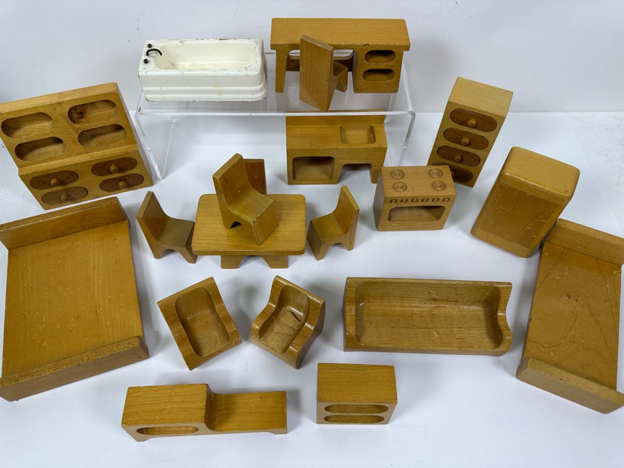 Just Added - Antonio Vitali And Kurt Naef Vintage Mid-Century Modern 'Playforms' Wooden Dollhouse Furniture By Creative Playthings [Photo 3]