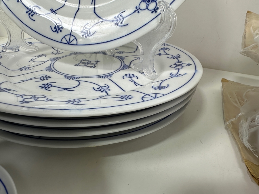 Just Added - Jager Eisenberg Original Blau Saks China Dinnerware From The German Democratic Republic (GDR) East Germany (Some Pieces Still Factory Sealed) [Photo 11]