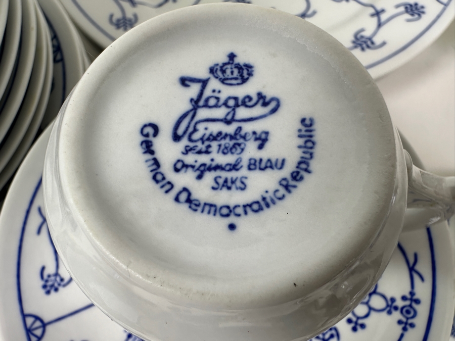 Just Added - Jager Eisenberg Original Blau Saks China Dinnerware From The German Democratic Republic (GDR) East Germany (Some Pieces Still Factory Sealed) [Photo 14]