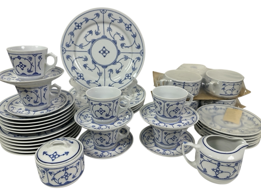 Just Added - Jager Eisenberg Original Blau Saks China Dinnerware From The German Democratic Republic (GDR) East Germany (Some Pieces Still Factory Sealed)