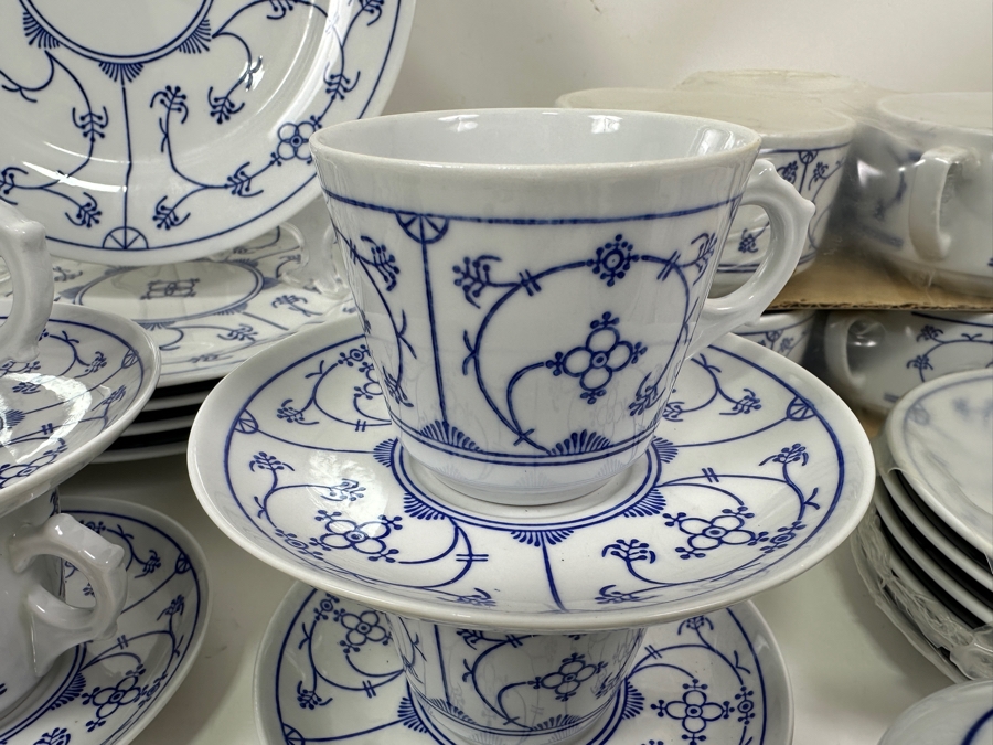 Just Added - Jager Eisenberg Original Blau Saks China Dinnerware From The German Democratic Republic (GDR) East Germany (Some Pieces Still Factory Sealed) [Photo 9]