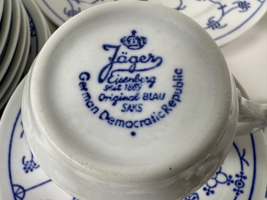 Just Added - Jager Eisenberg Original Blau Saks China Dinnerware From The German Democratic Republic (GDR) East Germany (Some Pieces Still Factory Sealed) [Photo 15]