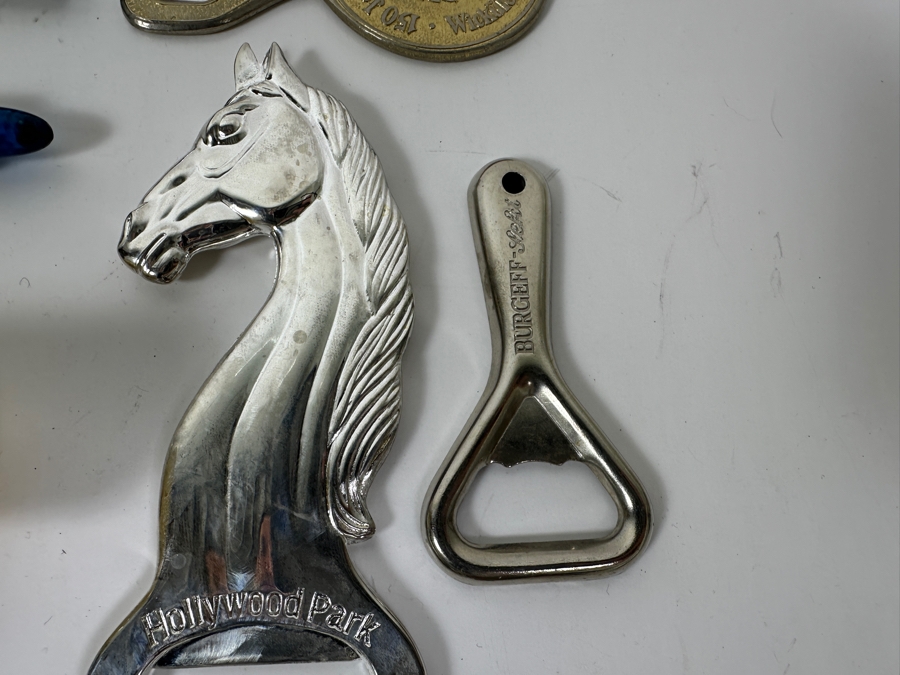 Just Added - Collection Of (18) Vintage Advertising Bottle Openers Including 7-up, Hollywood Park Horse Racetrack, Bang & Olufsen (B&O) & More - See Photos [Photo 9]