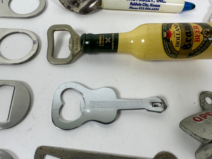Just Added - Collection Of (18) Vintage Advertising Bottle Openers Including 7-up, Hollywood Park Horse Racetrack, Bang & Olufsen (B&O) & More - See Photos [Photo 5]