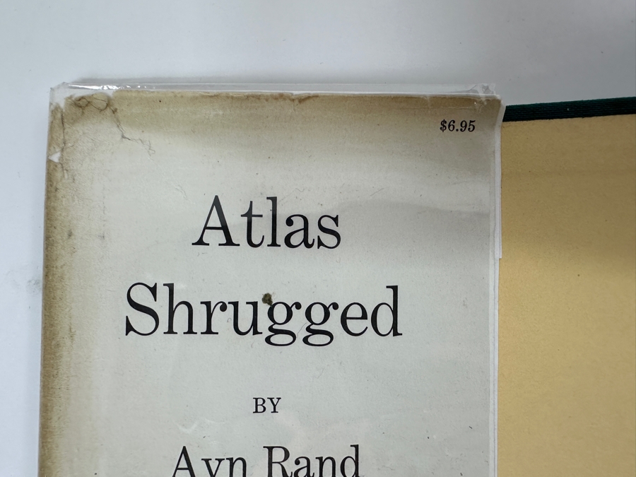 Just Added - Rare First Printing 1957 Hardcover Book With The Original Dust Jacket Of Atlas Shrugged By Ayn Rand Estimate $1,500-$2,500 [Photo 3]