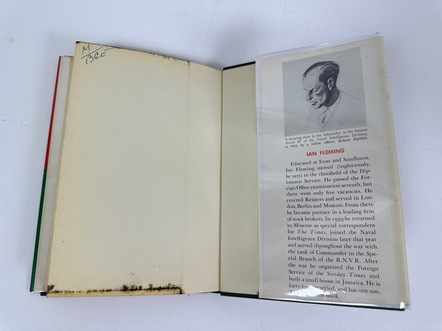 Just Added - Rare First American Printing 1954 Hardcover Book With The Original Dust Jacket Of Casino Royale By Ian Fleming First James Bond 007 Book Published By The Macmillan Company Estimate $1,500-$2,500 [Photo 8]
