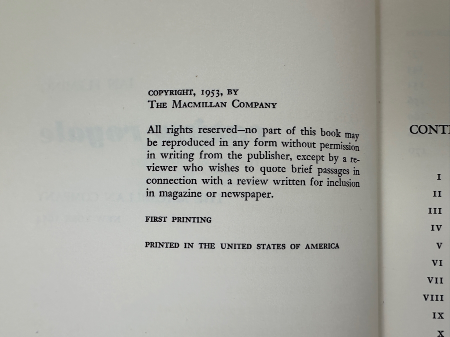 Just Added - Rare First American Printing 1954 Hardcover Book With The Original Dust Jacket Of Casino Royale By Ian Fleming First James Bond 007 Book Published By The Macmillan Company Estimate $1,500-$2,500 [Photo 6]