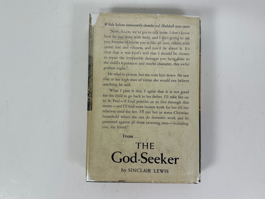 Just Added - First Printing 1949 Hardcover Book With The Original Dust Jacket Of The God-Seeker By Sinclair Lewis Book Published By Random House New York Estimate $25-$90 [Photo 8]