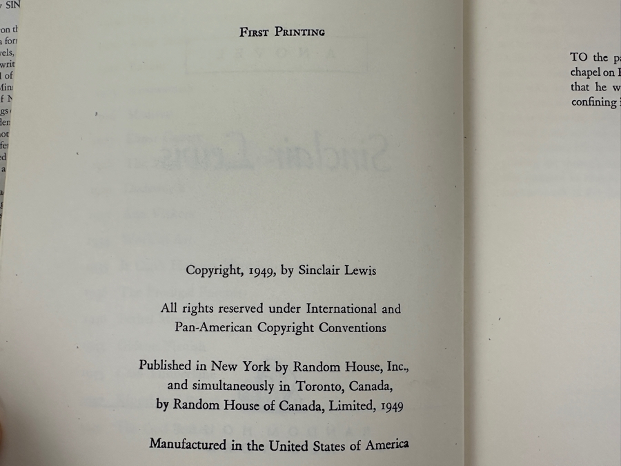 Just Added - First Printing 1949 Hardcover Book With The Original Dust Jacket Of The God-Seeker By Sinclair Lewis Book Published By Random House New York Estimate $25-$90 [Photo 6]