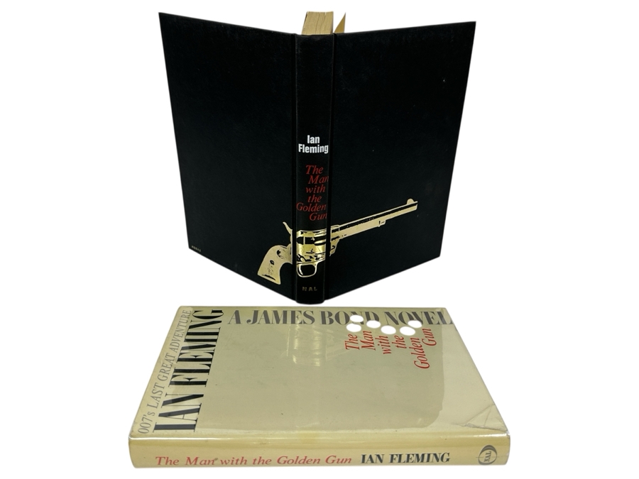 Just Added - First American Printing 1956 Hardcover Book With Original Dust Jacket Of The Man With The Golden Gun By Ian Fleming Final Novel By Fleming Published Posthumously A Year After His Death By The New American Library New York Estimate $200-$300