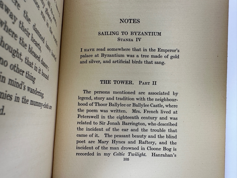 Just Added - Rare First Printing 1928 Hardcover Book Of The Tower By W. B. Yeats Considered His Greatest Collection Of Poetry Published By Macmillan And Co., Limited London 1928 Estimate $1,100-$1,500 [Photo 9]