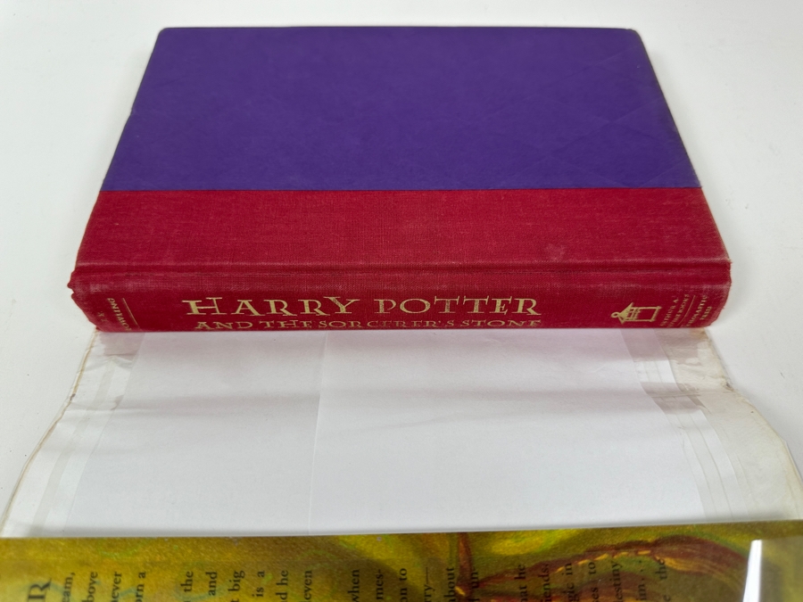 Just Added - First American Edition 1998 Hardcover Book With The Original Dust Jacket Of Harry Potter And The Sorcerer's Stone By J. K. Rowling Published By Scholastic / Arthur A. Levine Books Estimate $800-$2,500 [Photo 7]