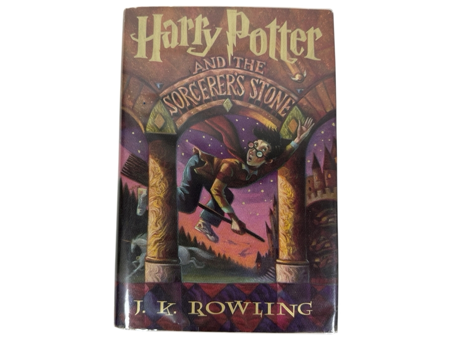 Just Added - First American Edition 1998 Hardcover Book With The Original Dust Jacket Of Harry Potter And The Sorcerer's Stone By J. K. Rowling Published By Scholastic / Arthur A. Levine Books Estimate $800-$2,500