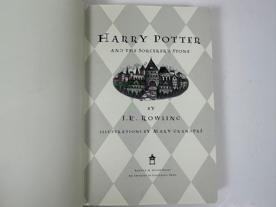 Just Added - First American Edition 1998 Hardcover Book With The Original Dust Jacket Of Harry Potter And The Sorcerer's Stone By J. K. Rowling Published By Scholastic / Arthur A. Levine Books Estimate $800-$2,500 [Photo 4]
