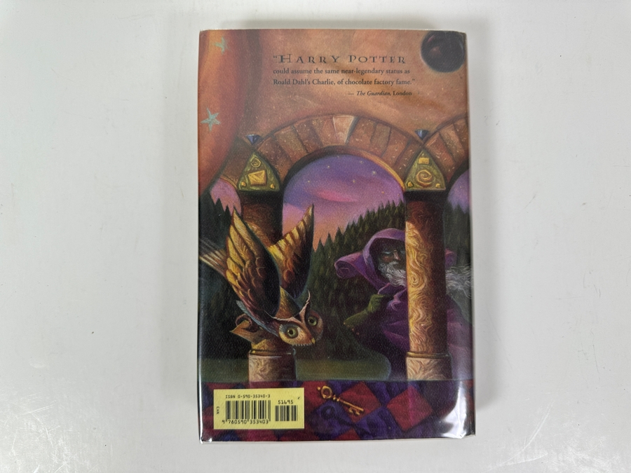 Just Added - First American Edition 1998 Hardcover Book With The Original Dust Jacket Of Harry Potter And The Sorcerer's Stone By J. K. Rowling Published By Scholastic / Arthur A. Levine Books Estimate $800-$2,500 [Photo 2]