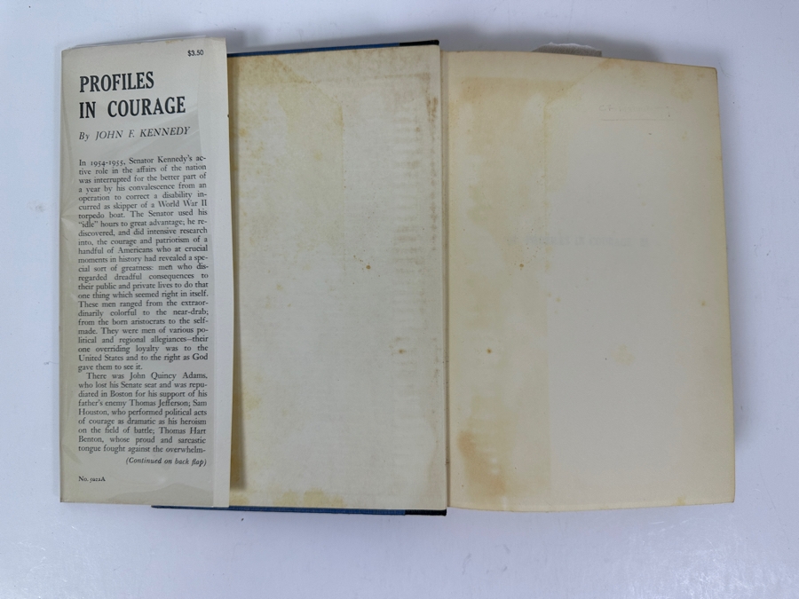 Just Added - First Printing 1956 Hardcover Book With The Original Dust Jacket Of Profiles In Courage By Senator John F. Kennedy Published By Harper & Brothers New York Estimate $200-$500 [Photo 2]