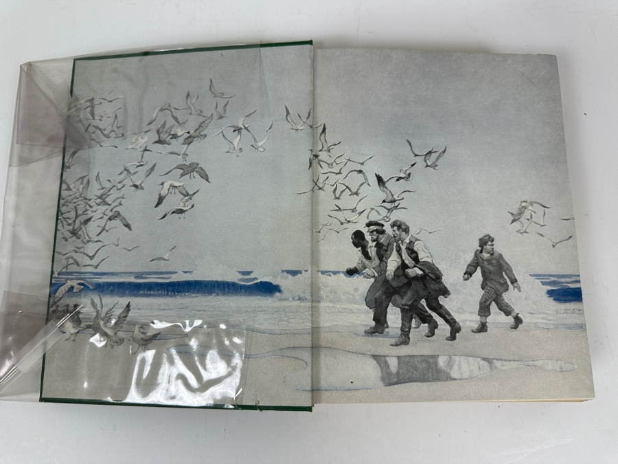 Just Added - First Illustrated Edition 1920 Hardcover Book Of The Mysterious Island By Jules Verne Pictures By N. C. Wyeth Published By Scribner's Sons New York Estimate $30-$100 [Photo 3]