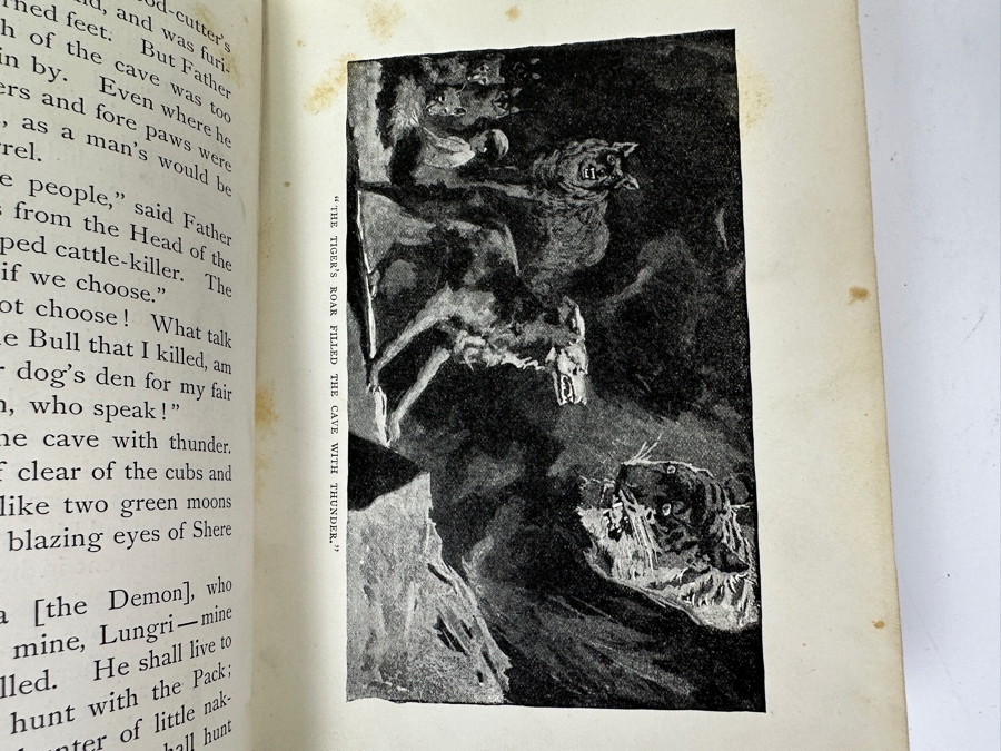 Just Added - Rare 1894 First American Edition Hardcover Book The Jungle Book By Rudyard Kipling Published By The Century Co. New York With Original Olive-Green Cloth Decorated In Gilt Estimate $150-$500 [Photo 8]