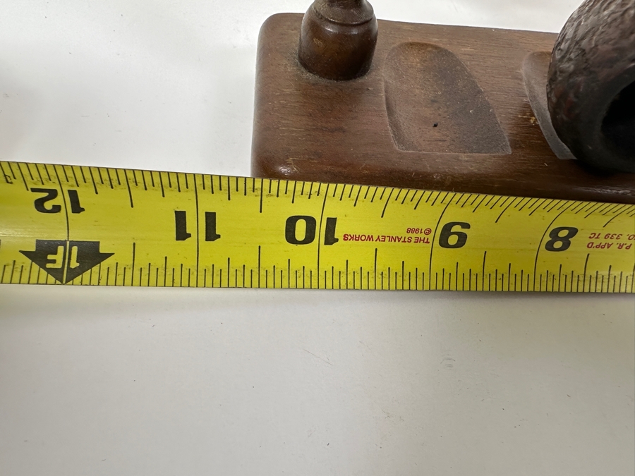 Just Added - Wooden Pipe Stand 10.5W X 5H With (4) Smoking Pipes [Photo 10]