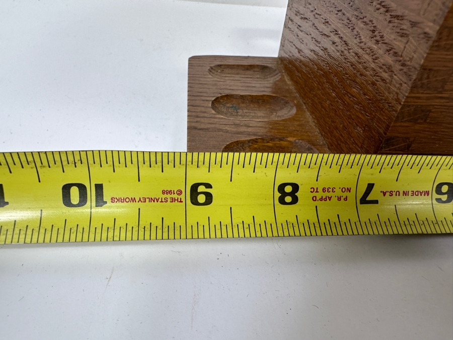 Just Added - Vintage Wooden Tobacco Pipe Stand With Compartment For Tobacco Or Accessories 9W X 5D X 5.5H [Photo 7]