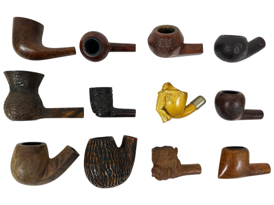 Just Added - (12) Vintage Tobacco Smoking Pipes Without Stems