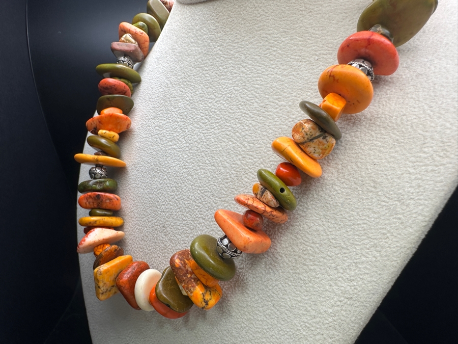 Just Added - Multi-Stone Beaded 18' Necklace With Sterling Silver Clasp [Photo 4]