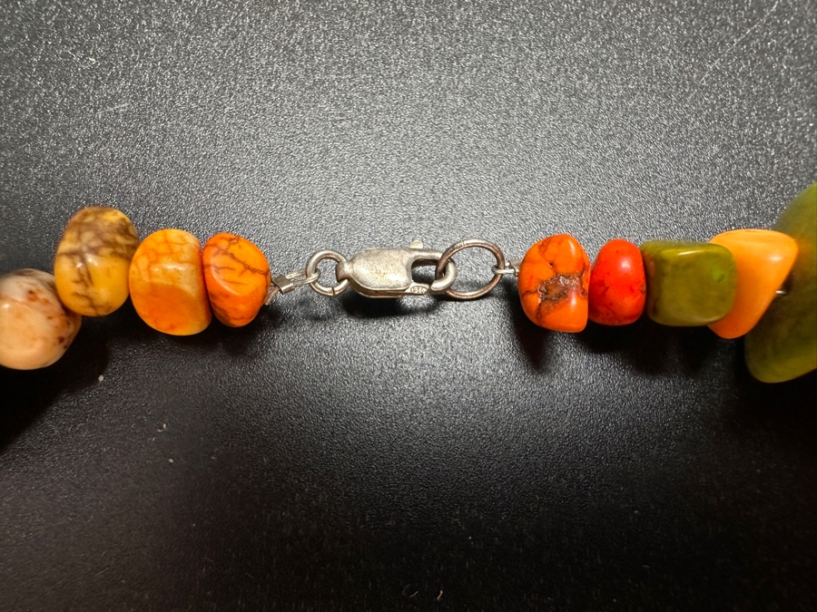 Just Added - Multi-Stone Beaded 18' Necklace With Sterling Silver Clasp [Photo 5]