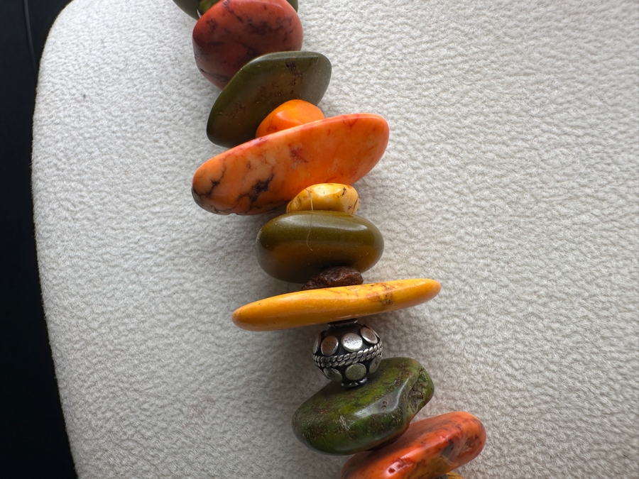 Just Added - Multi-Stone Beaded 18' Necklace With Sterling Silver Clasp [Photo 2]