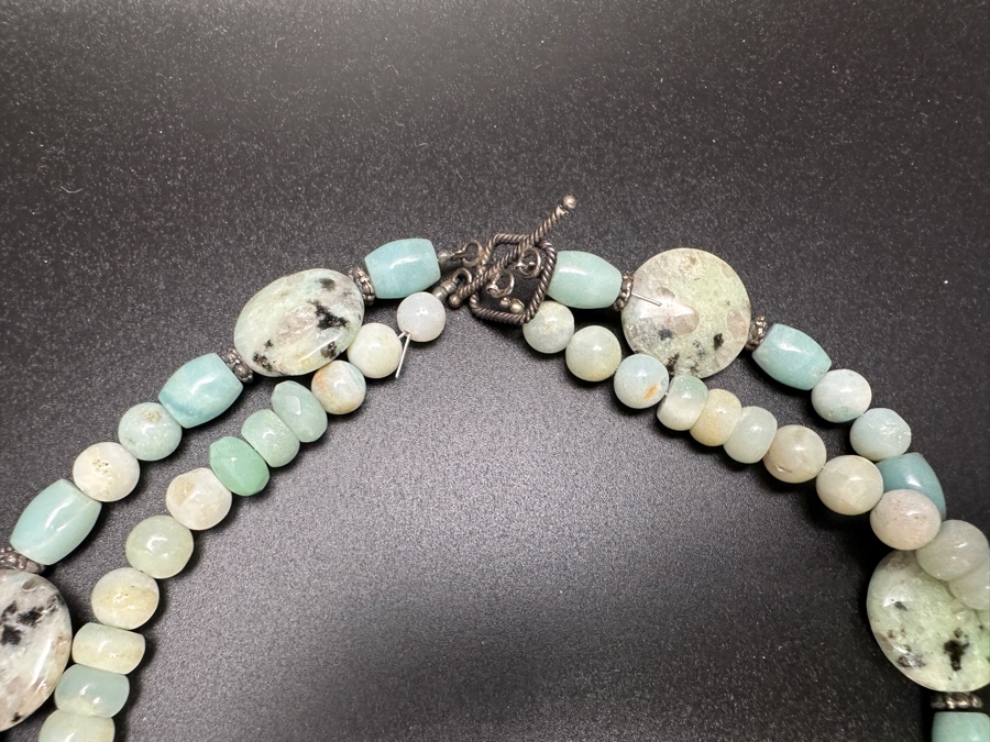 Just Added - Multi-Stone Kiwi Jasper Beaded 17' Necklace [Photo 5]