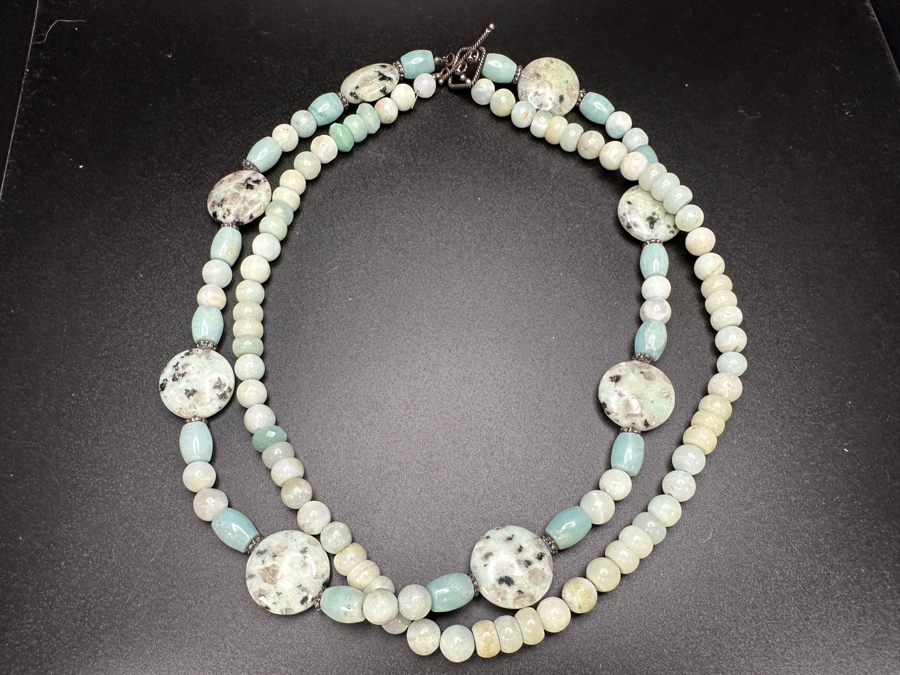 Just Added - Multi-Stone Kiwi Jasper Beaded 17' Necklace [Photo 4]