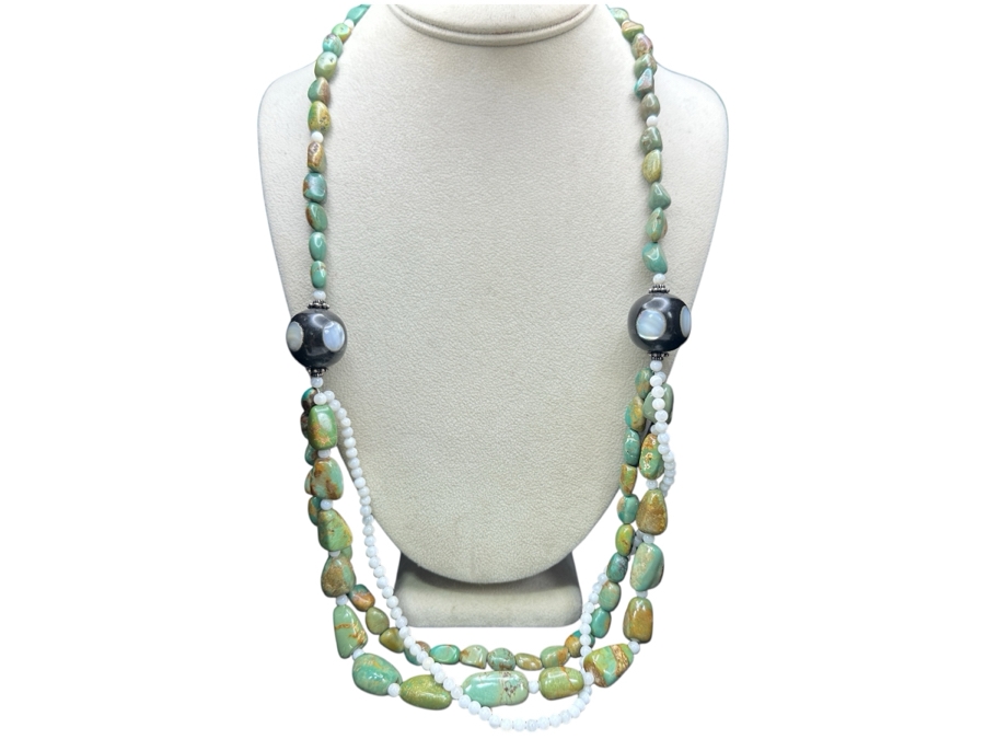 Just Added - Multi-Stone Turquoise Beaded 30' Necklace