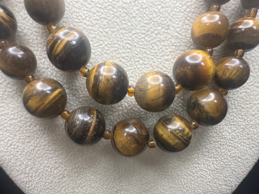 Just Added - Tiger's Eye Beaded 22' Necklace [Photo 2]