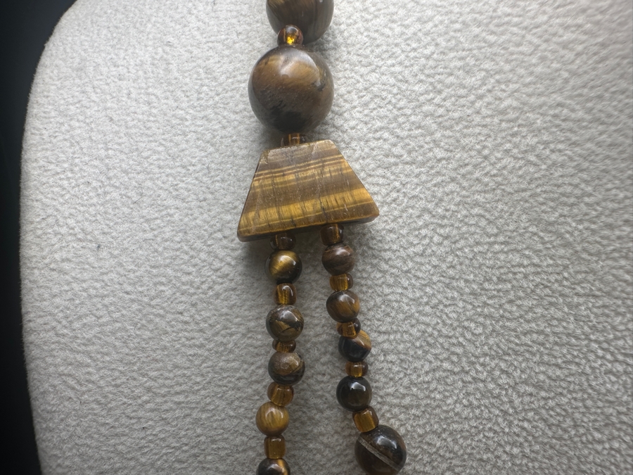 Just Added - Tiger's Eye Beaded 22' Necklace [Photo 3]