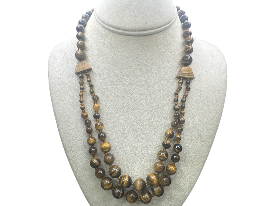 Just Added - Tiger's Eye Beaded 22' Necklace