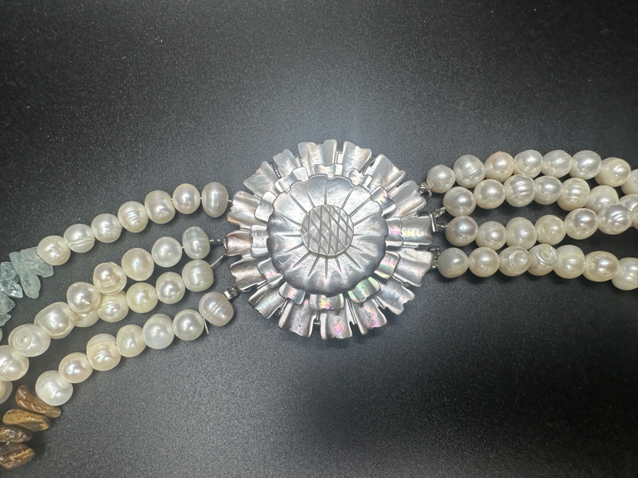 Just Added - Multi-Stone Pearl 19' Necklace [Photo 2]