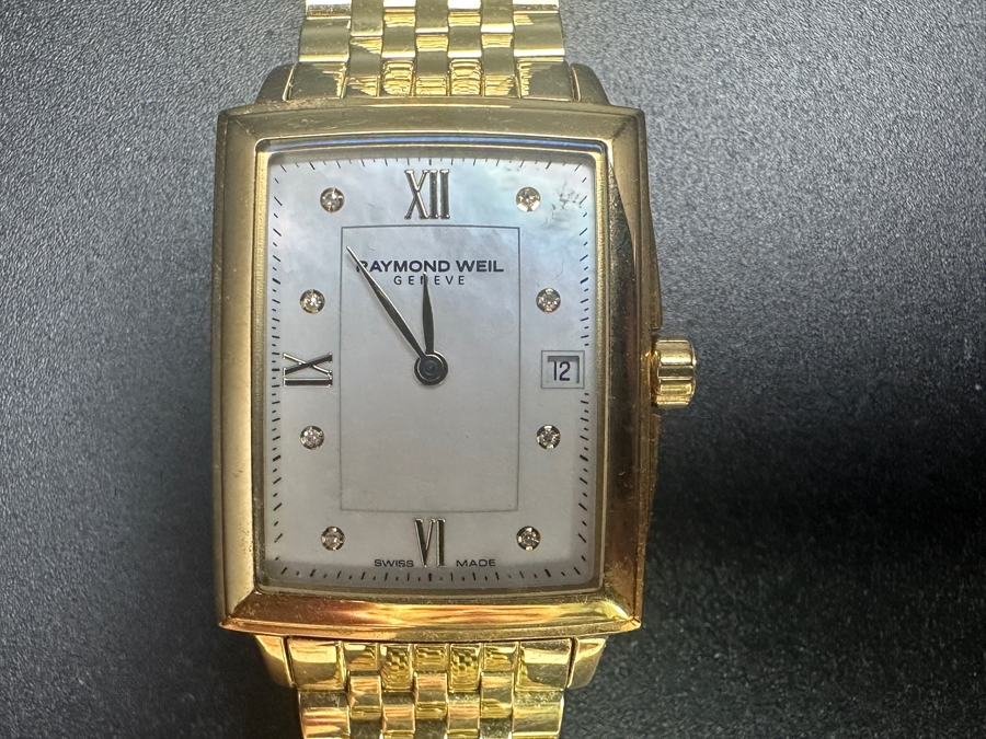 Just Added - Raymond Weil Geneve Toccata Women's Wrist Watch Water Resistant 50m Model 5956 With Mother Of Pearl Dial And Diamond Accents Retails $1,525 [Photo 4]