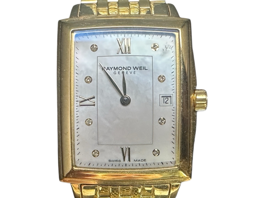 Just Added - Raymond Weil Geneve Toccata Women's Wrist Watch Water Resistant 50m Model 5956 With Mother Of Pearl Dial And Diamond Accents Retails $1,525
