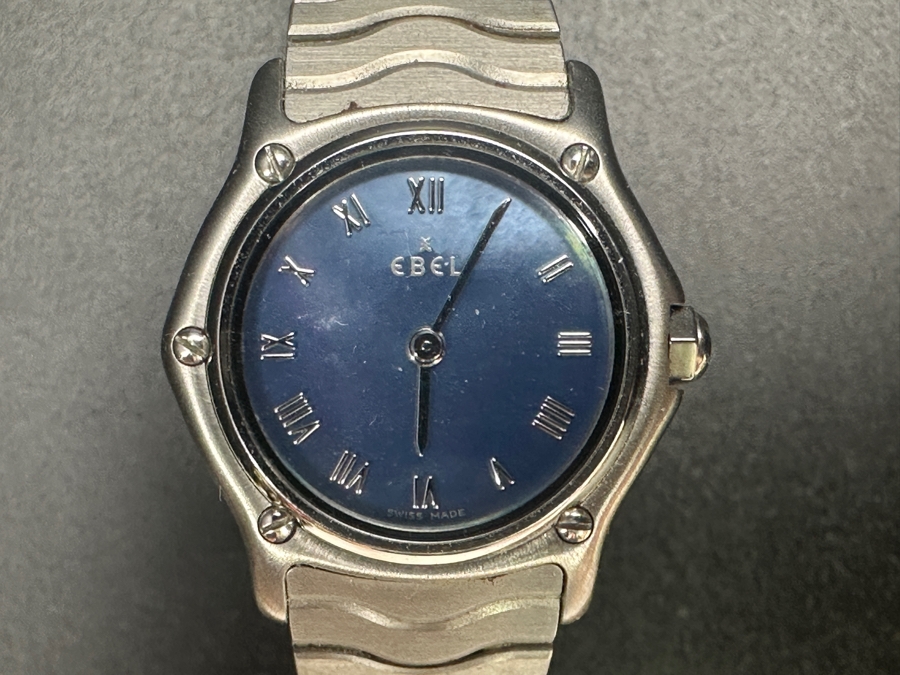 Just Added - Ebel Sport Classic Women's Wrist Watch With Blue Mother Of Pearl Dial Retails $2,100 [Photo 3]