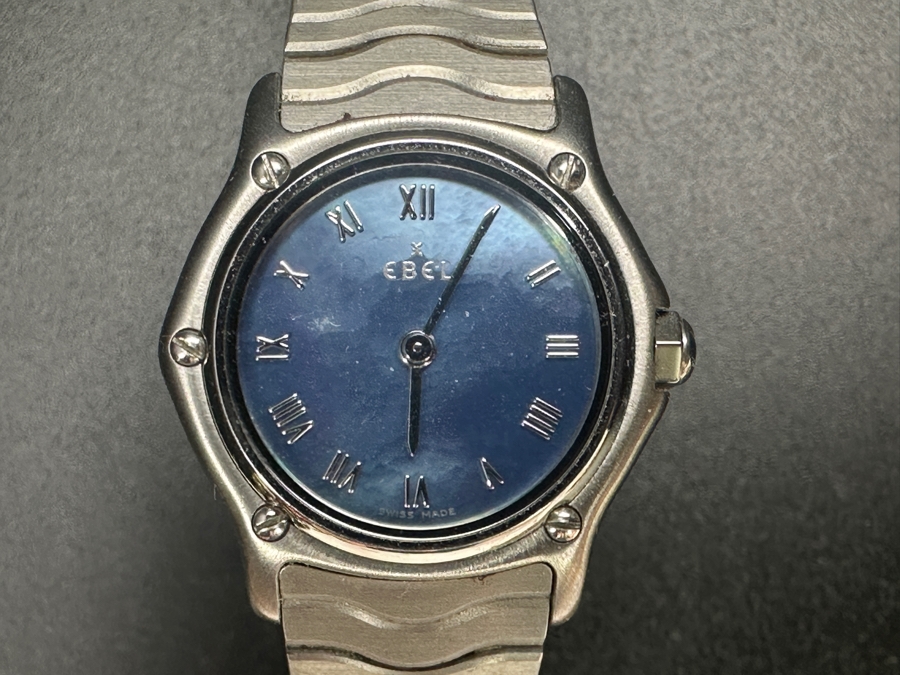 Just Added - Ebel Sport Classic Women's Wrist Watch With Blue Mother Of Pearl Dial Retails $2,100 [Photo 4]